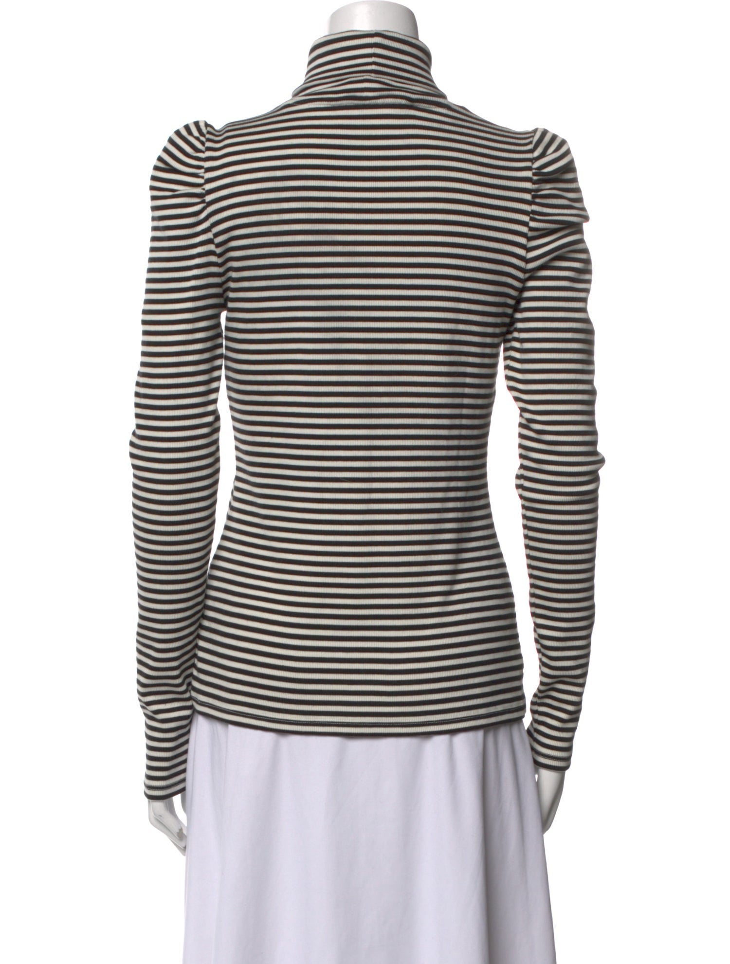 Veronica Beard Striped Turtleneck Top
